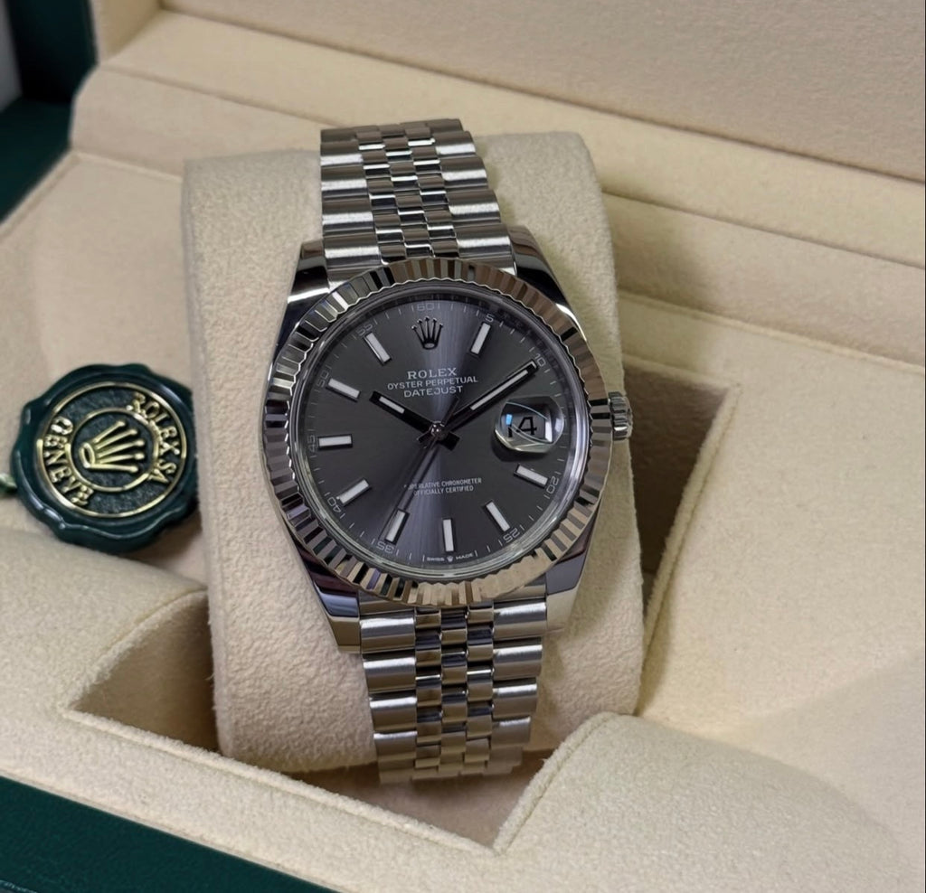 ROLEX DATEJUST JUBILEE GREY RHODIUM