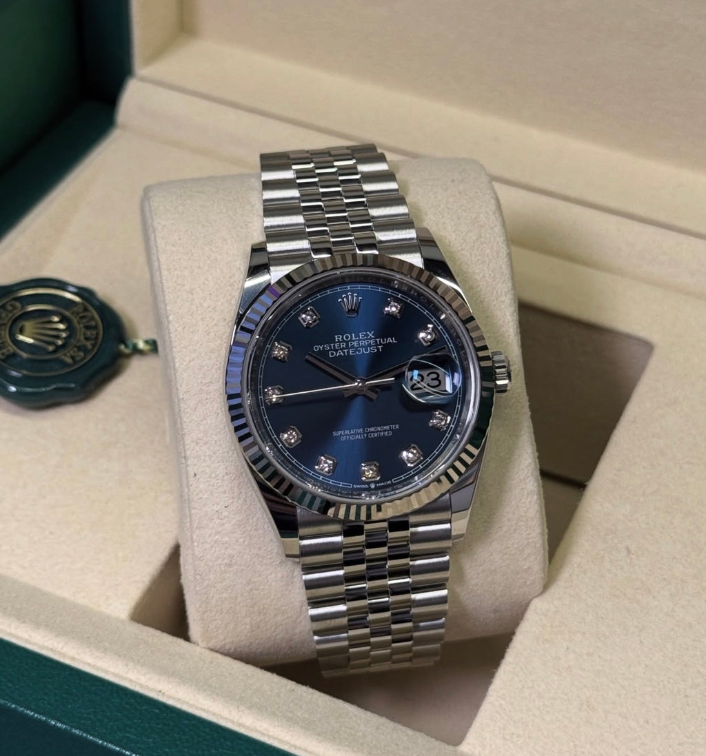ROLEX DATEJUST JUBILEE OCEAN BLU DIAMOND