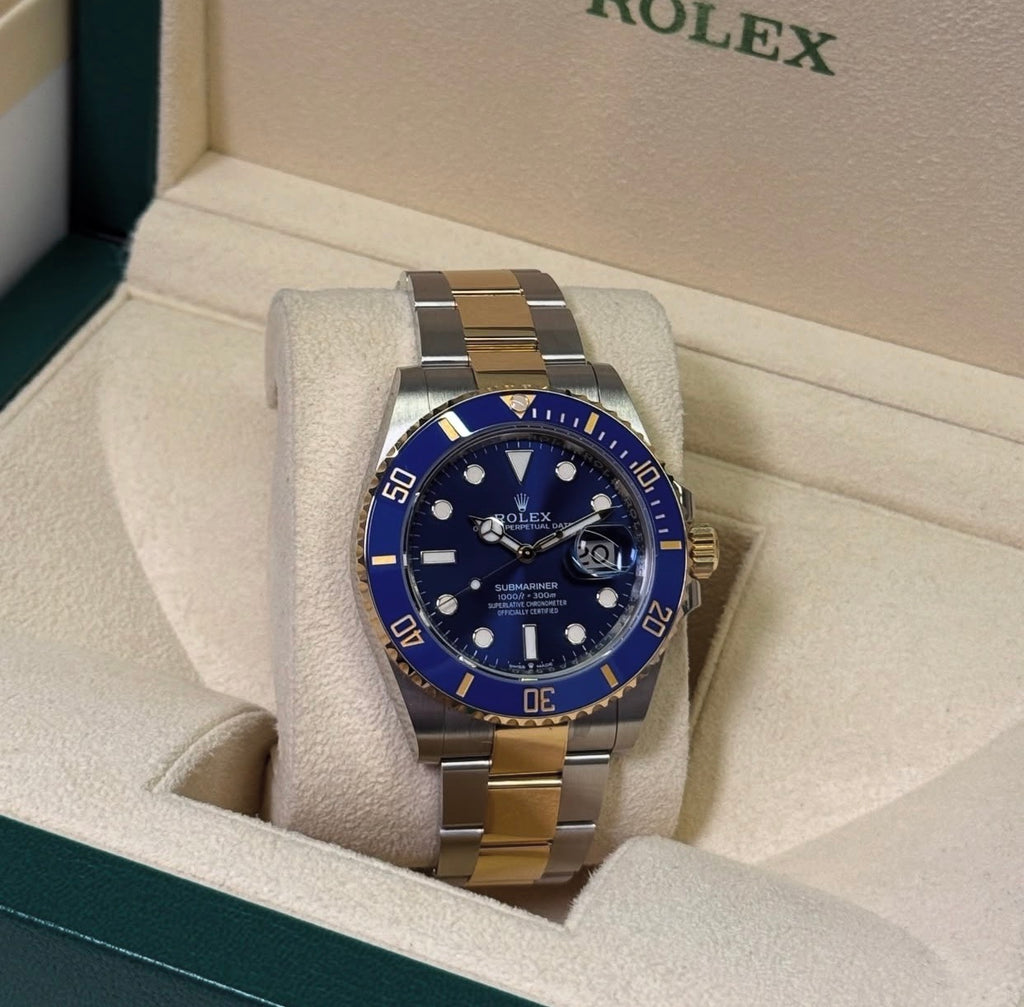 ROLEX SUBMARINER DATE ORO & BLUE