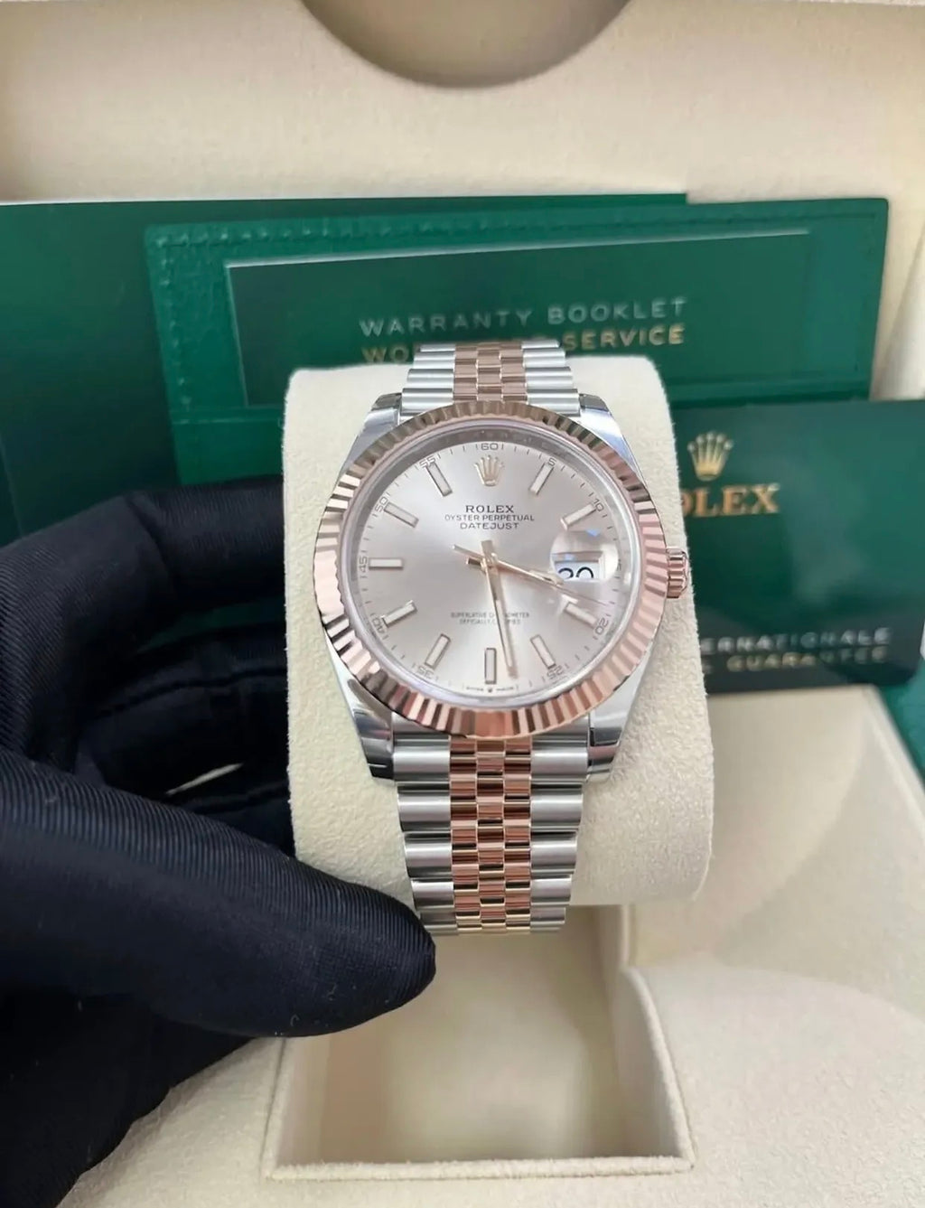 ROLEX DATEJUST JUBILEE STEEL & GOLD SILVER DIAL