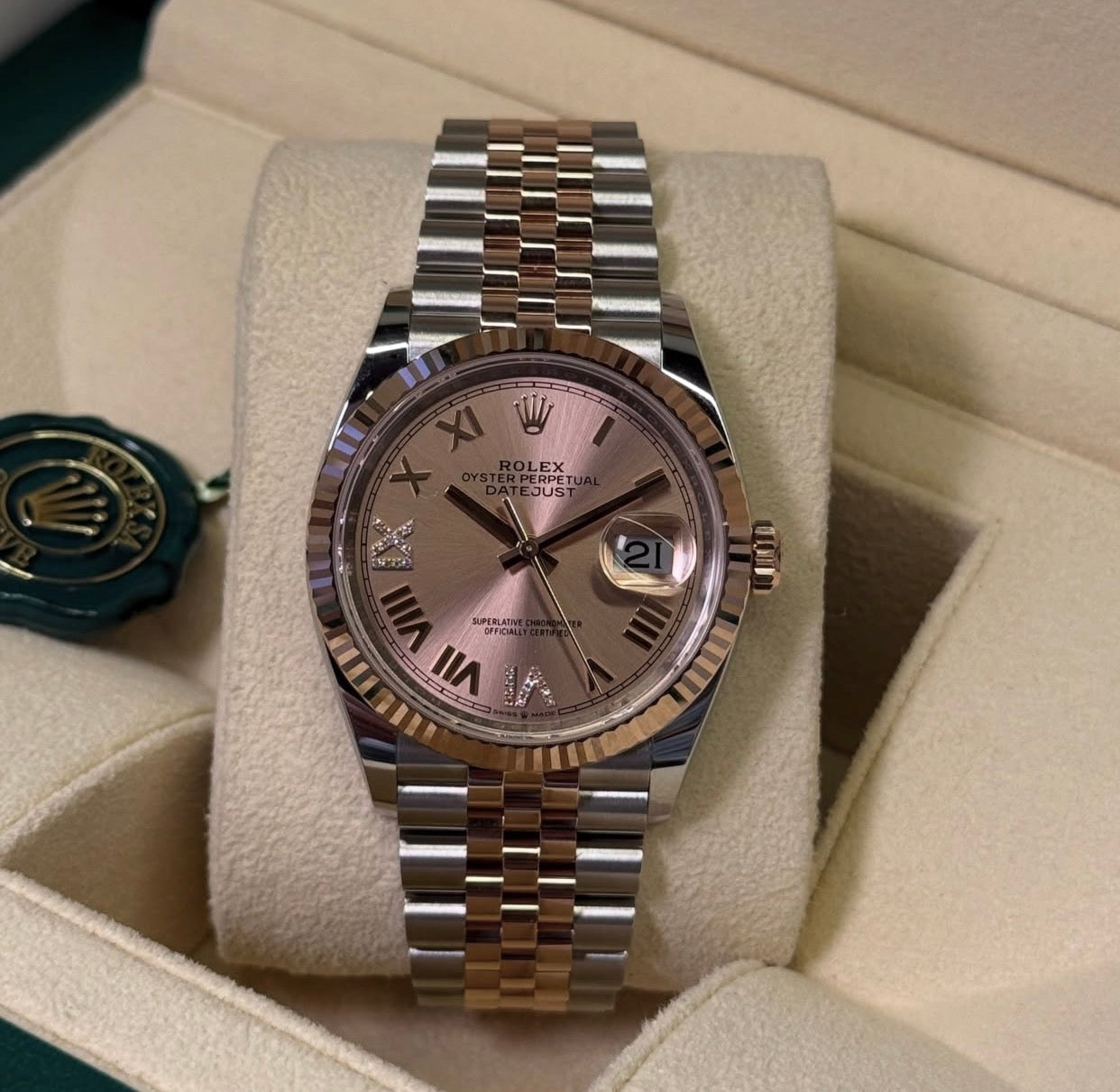 ROLEX DATEJUST ACCIAIO ORO  JUBILÈE ROSÈ ROMAN