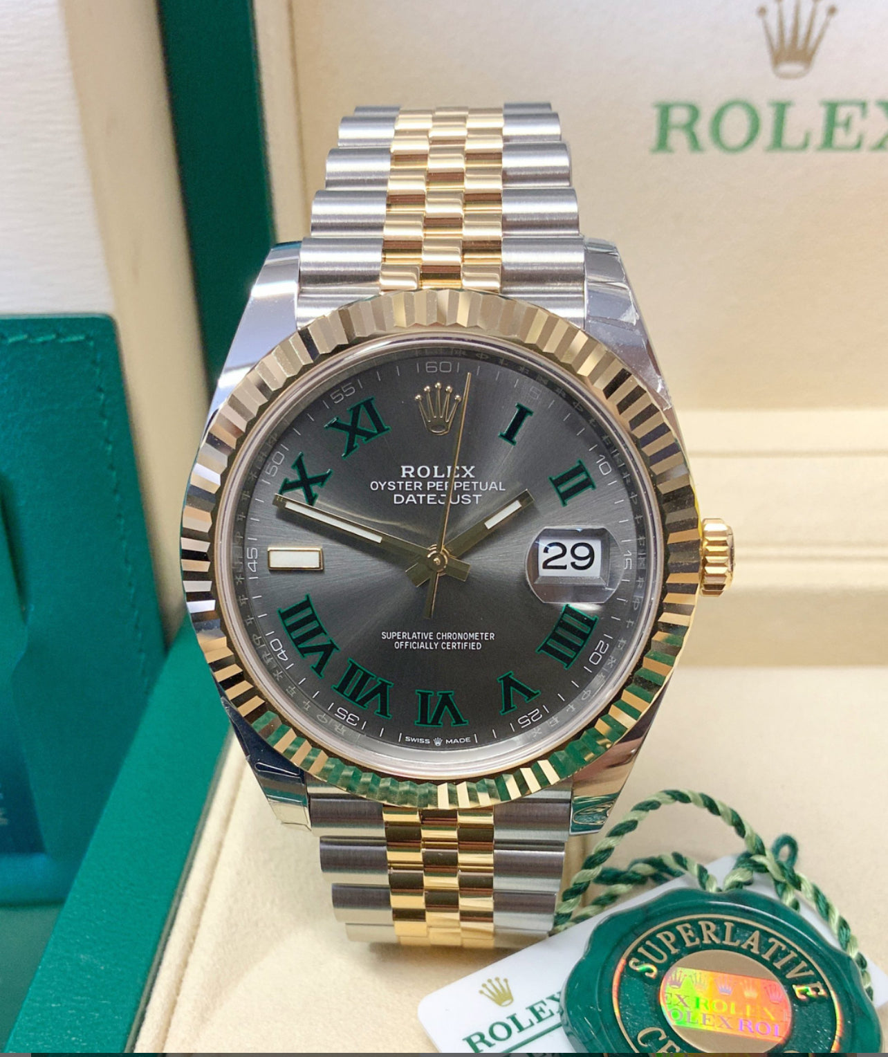 ROLEX DATEJUST JUBILÈE WIMBLEDON "TWO TONE"