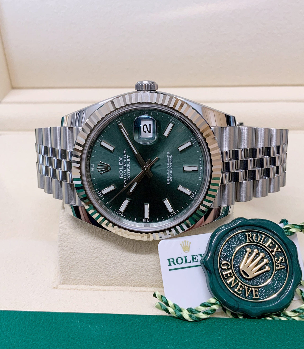 ROLEX DATEJUST JUBILÉE MINT GREEN