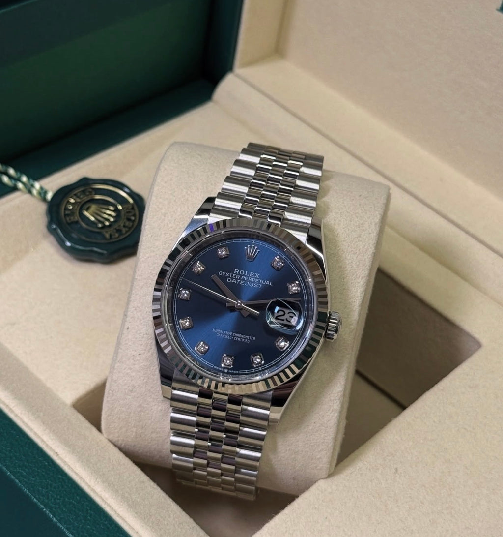 ROLEX DATEJUST JUBILEE OCEAN BLU DIAMOND