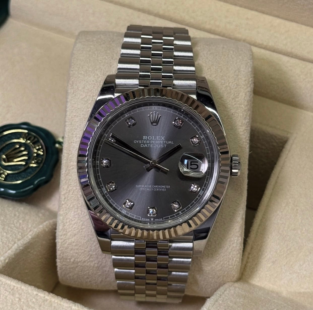 ROLEX DATEJUST JUBILÉE GREY RHODIUM DIAMOND