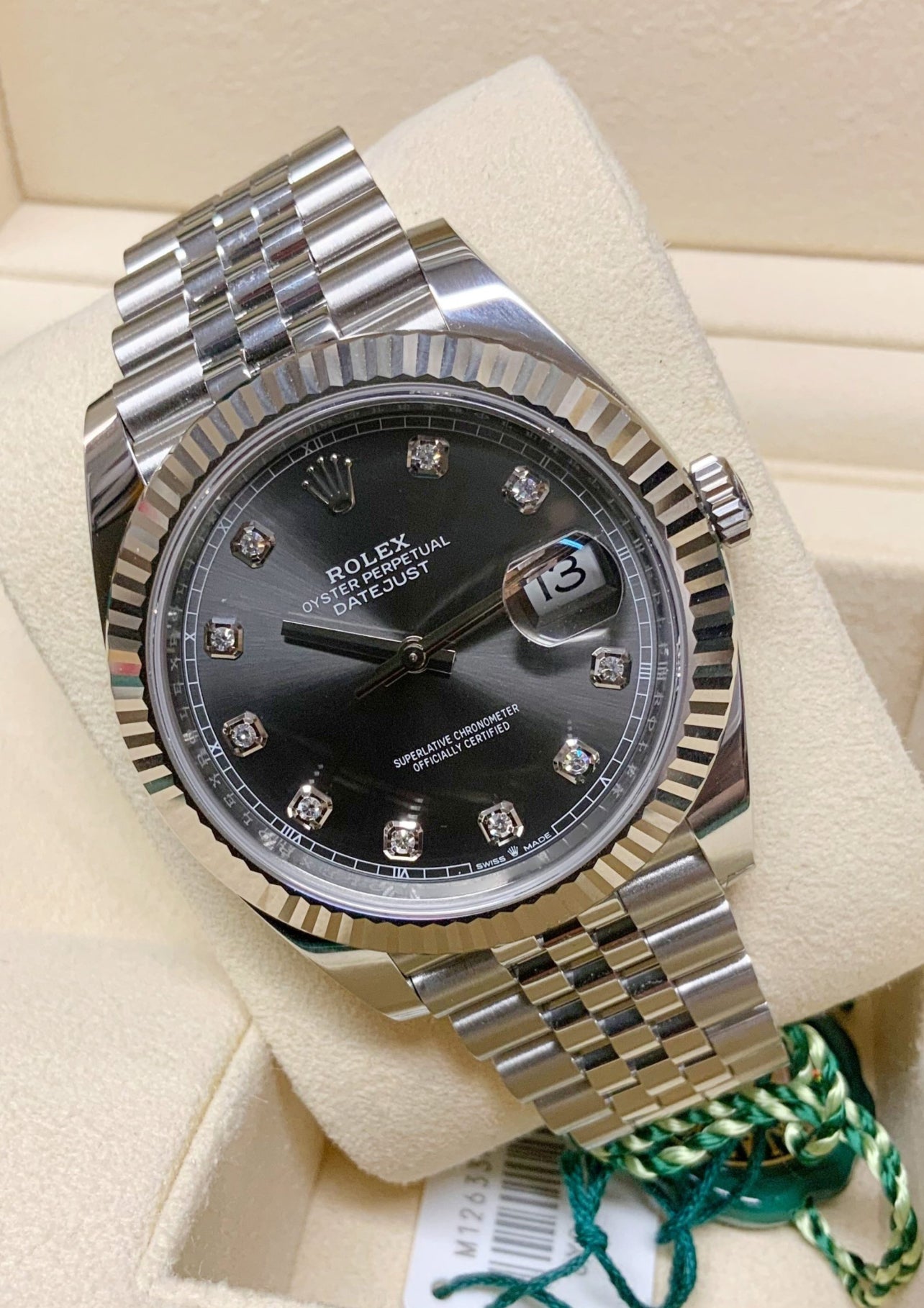 ROLEX DATEJUST JUBILÉE GREY RHODIUM DIAMOND