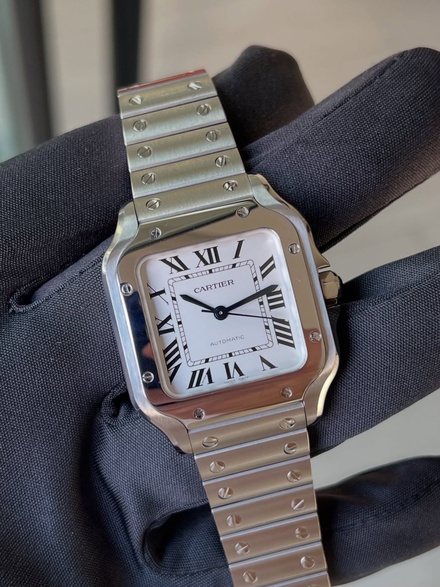 CARTIER SANTOS WHITE DIAL