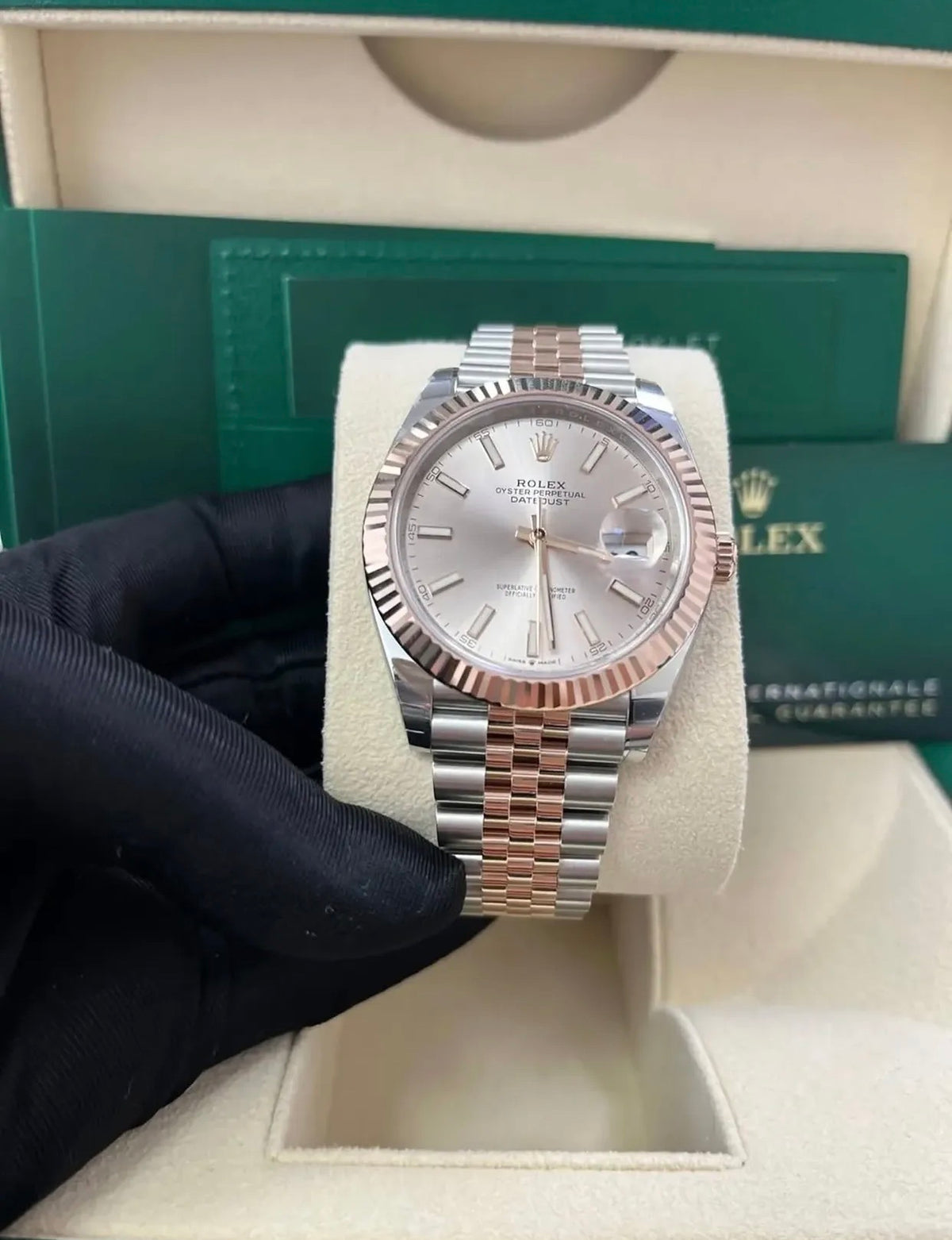 ROLEX DATEJUST JUBILEE STEEL & GOLD SILVER DIAL