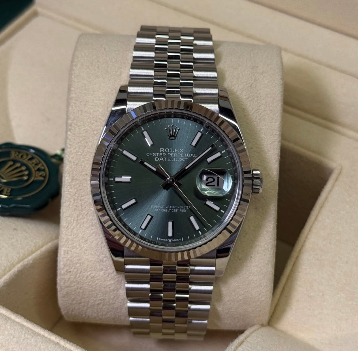 ROLEX DATEJUST JUBILÉE MINT GREEN