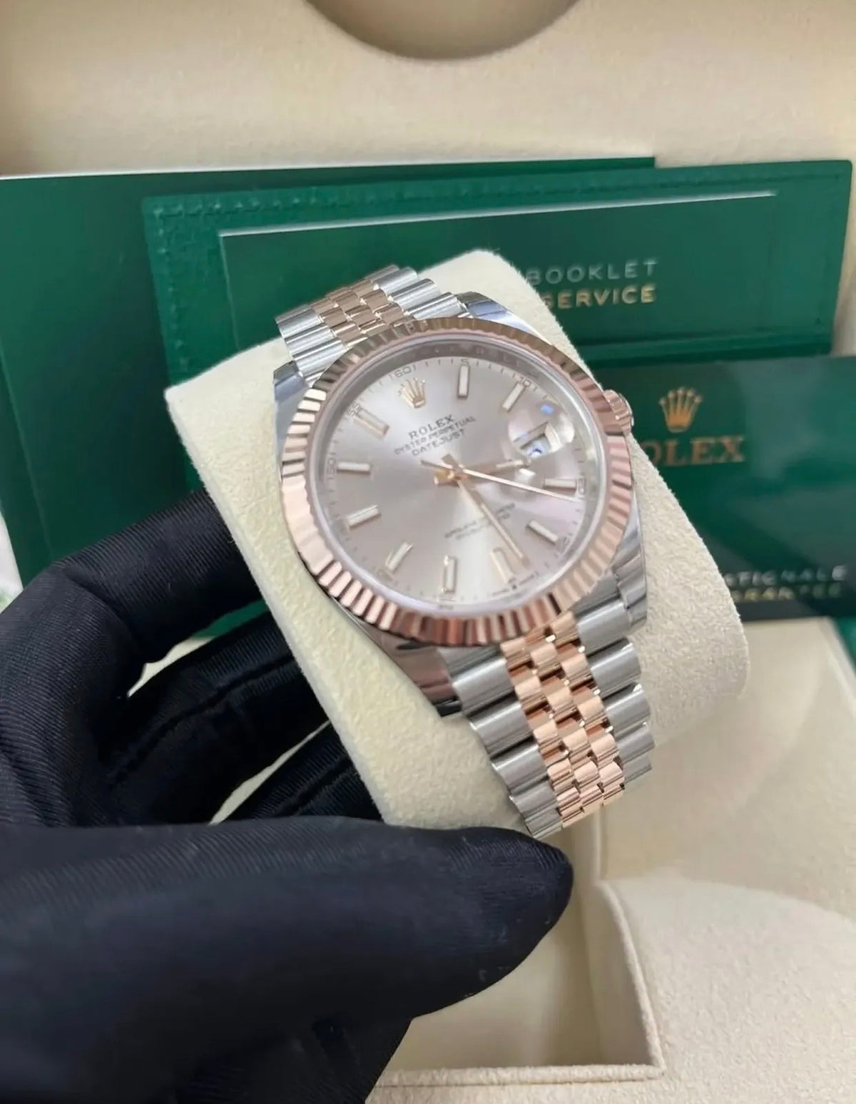 ROLEX DATEJUST JUBILEE STEEL & GOLD SILVER DIAL