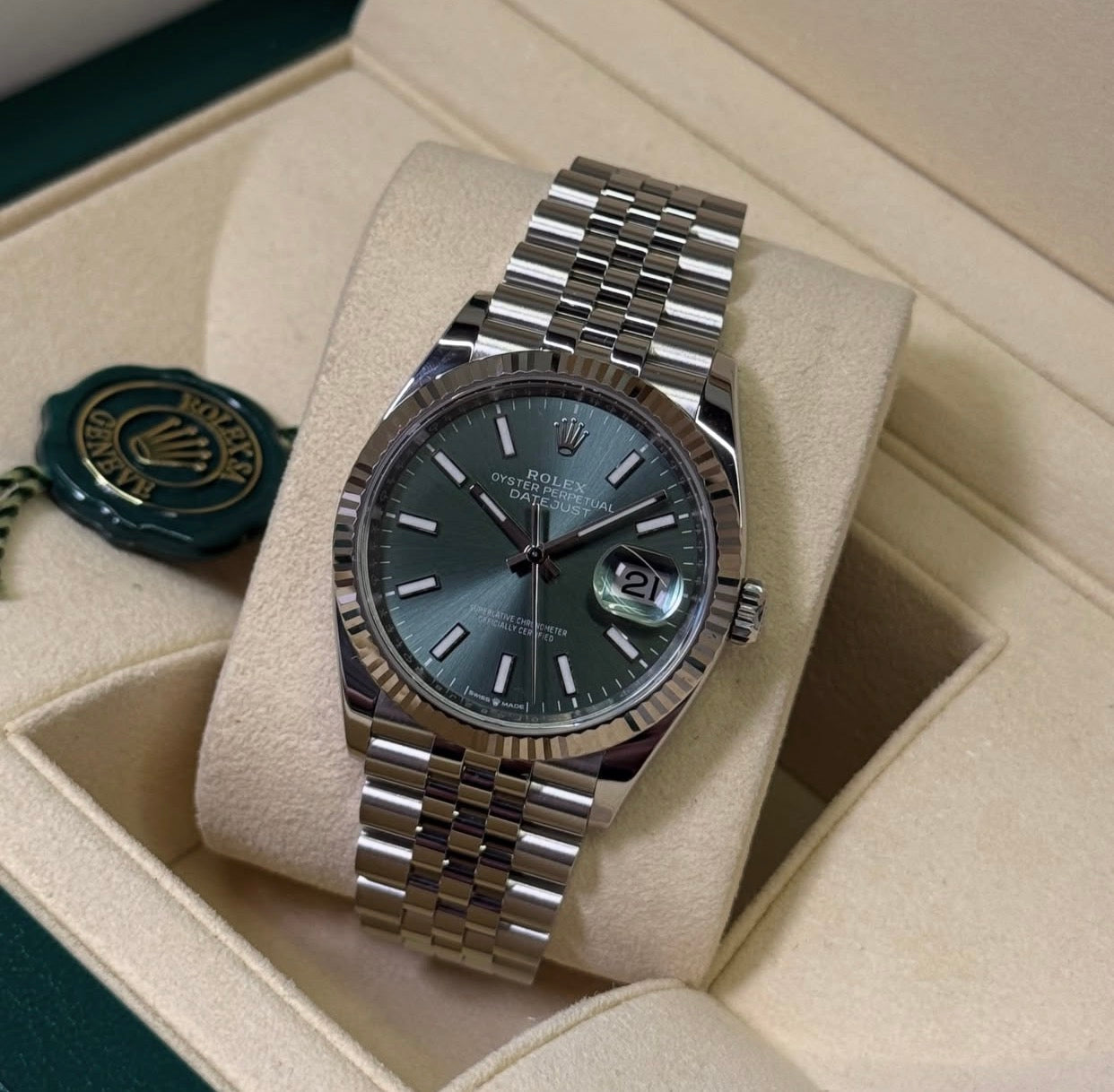 ROLEX DATEJUST JUBILÉE MINT GREEN