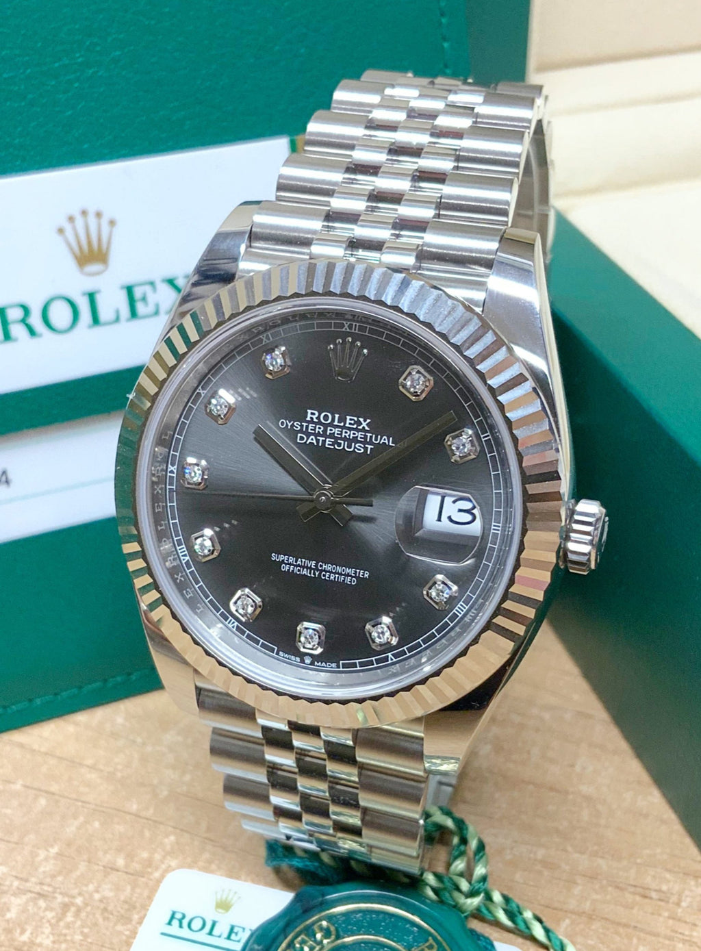 ROLEX DATEJUST JUBILÉE GREY RHODIUM DIAMOND