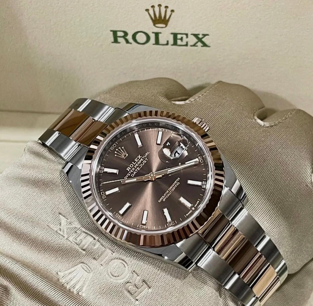 ROLEX DATEJUST OYSTER CHOCOLATE ROSE' GOLD