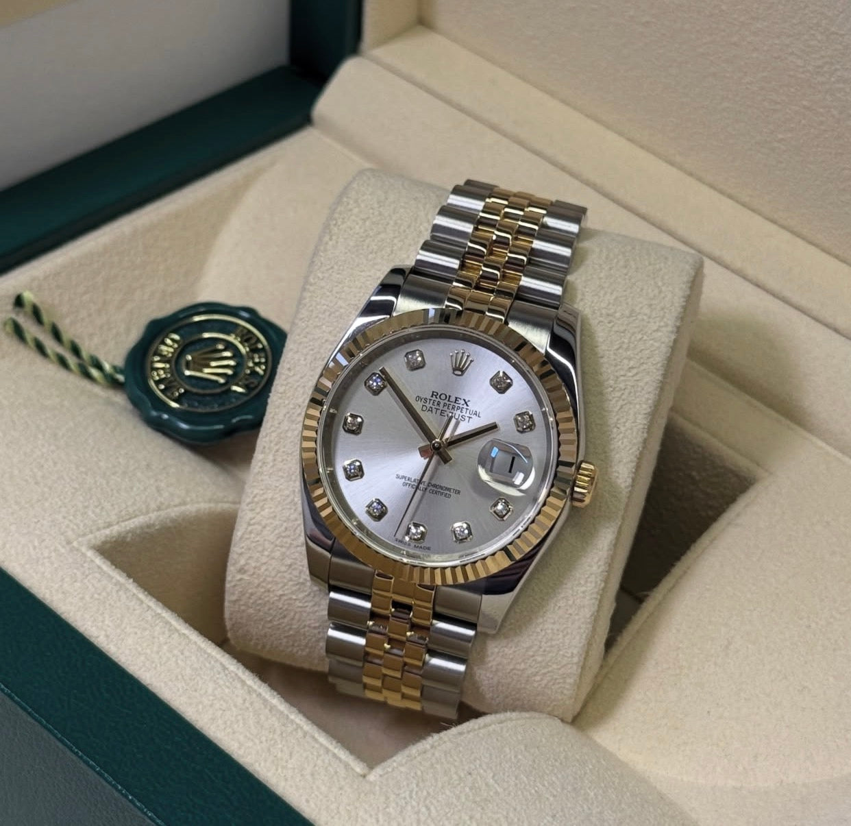ROLEX DATEJUST JUBILEE GOLD & SILVER DIAMOND