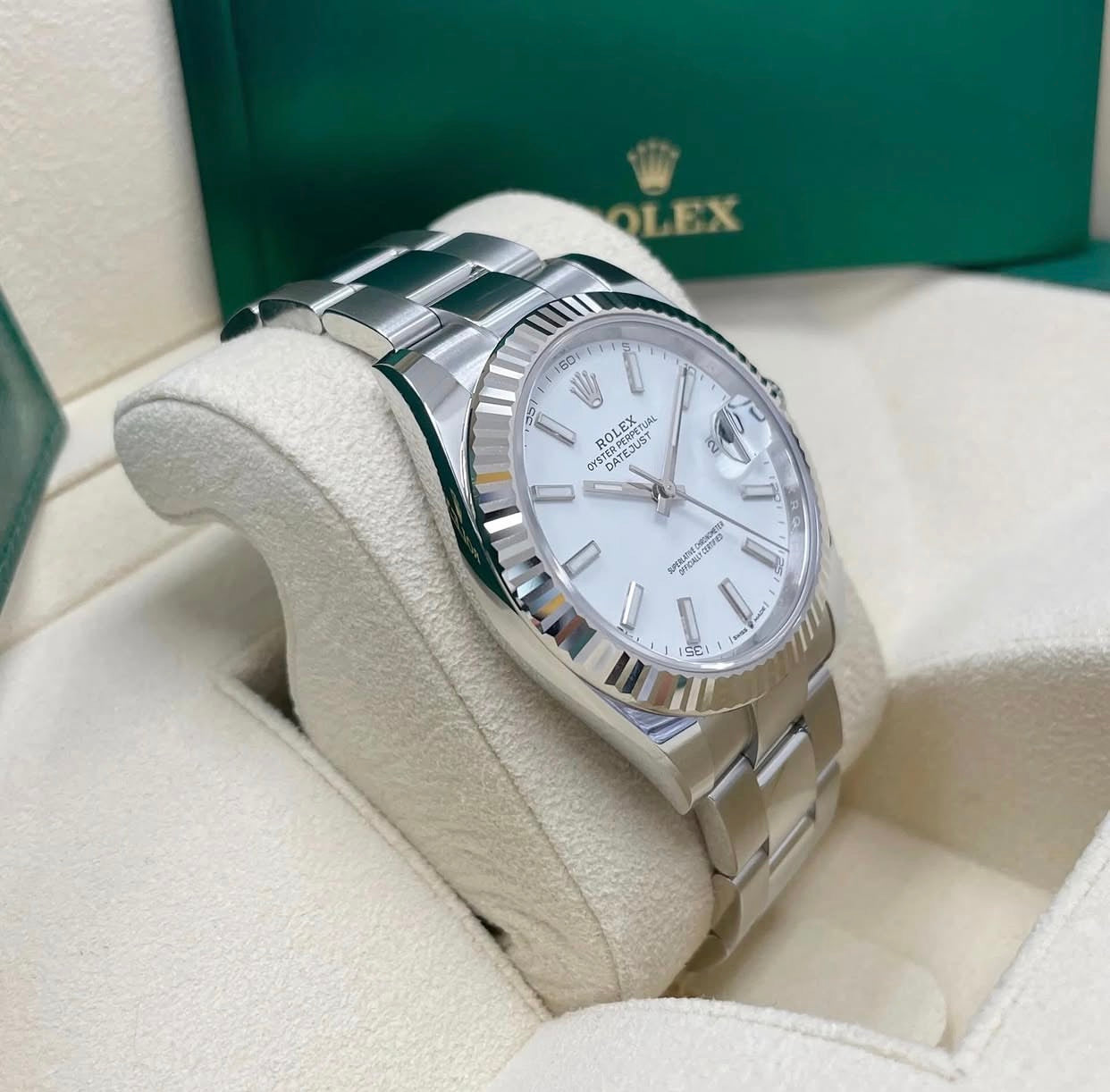 ROLEX DATEJUST OYSTER WHITE