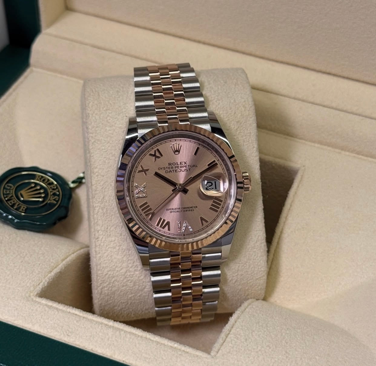 ROLEX DATEJUST ACCIAIO ORO  JUBILÈE ROSÈ ROMAN