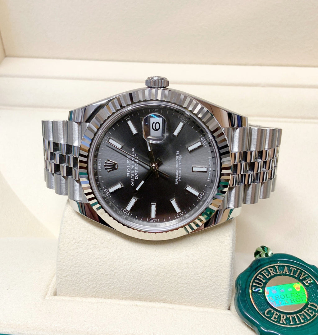 ROLEX DATEJUST JUBILEE GREY RHODIUM