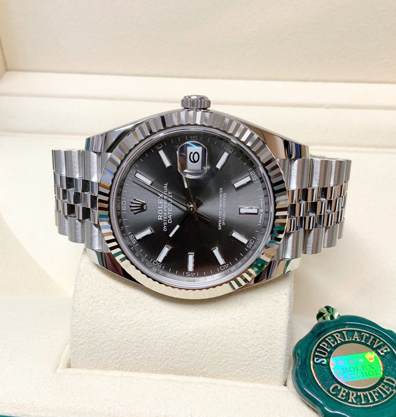 ROLEX DATEJUST JUBILEE GREY RHODIUM