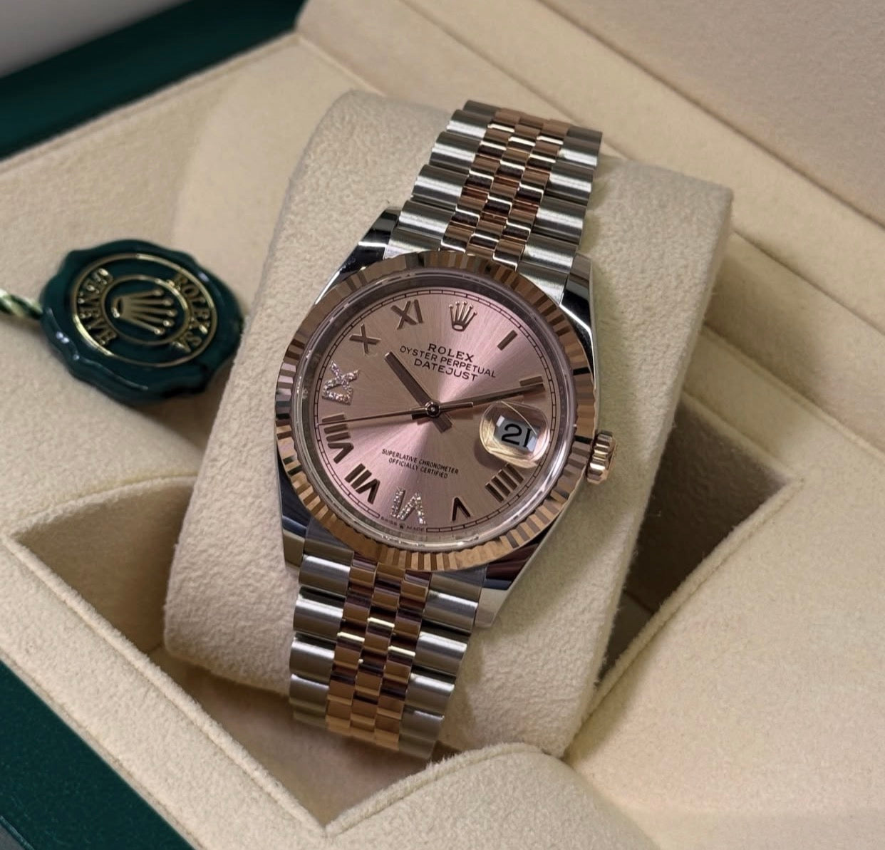 ROLEX DATEJUST ACCIAIO ORO  JUBILÈE ROSÈ ROMAN