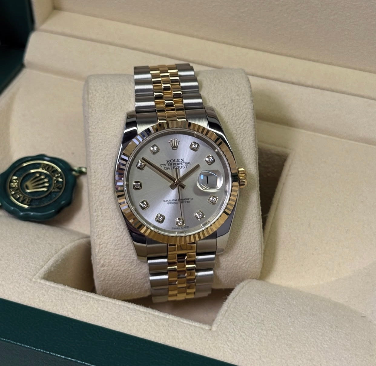 ROLEX DATEJUST JUBILEE GOLD & SILVER DIAMOND