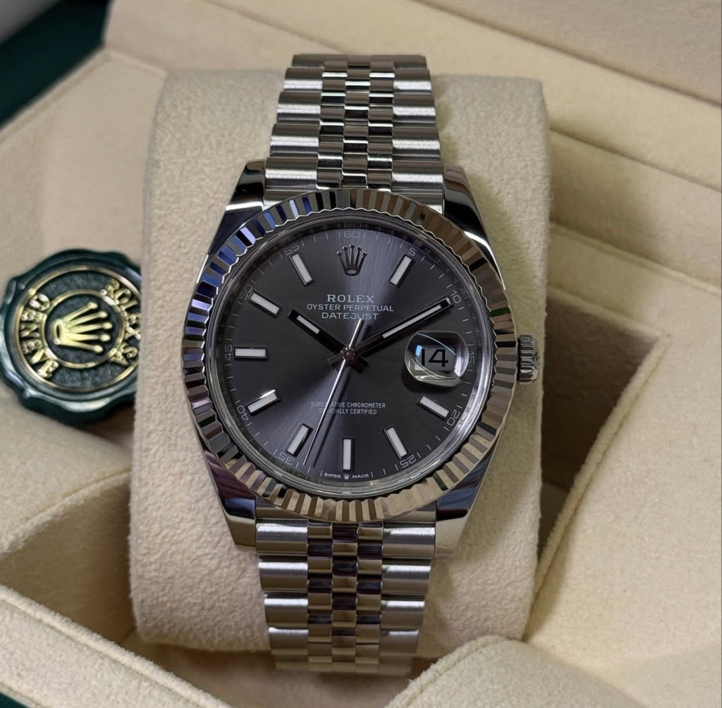ROLEX DATEJUST JUBILEE GREY RHODIUM