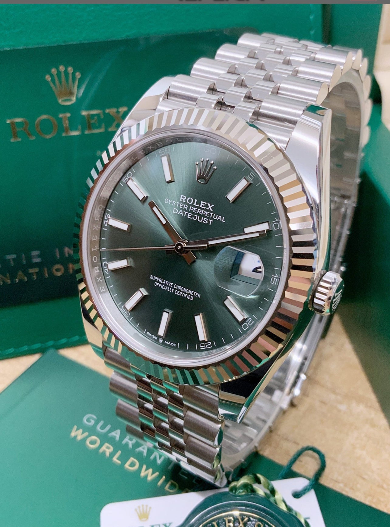 ROLEX DATEJUST JUBILÉE MINT GREEN