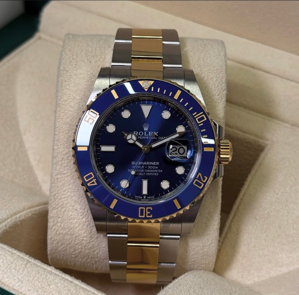 ROLEX SUBMARINER DATE ORO & BLUE