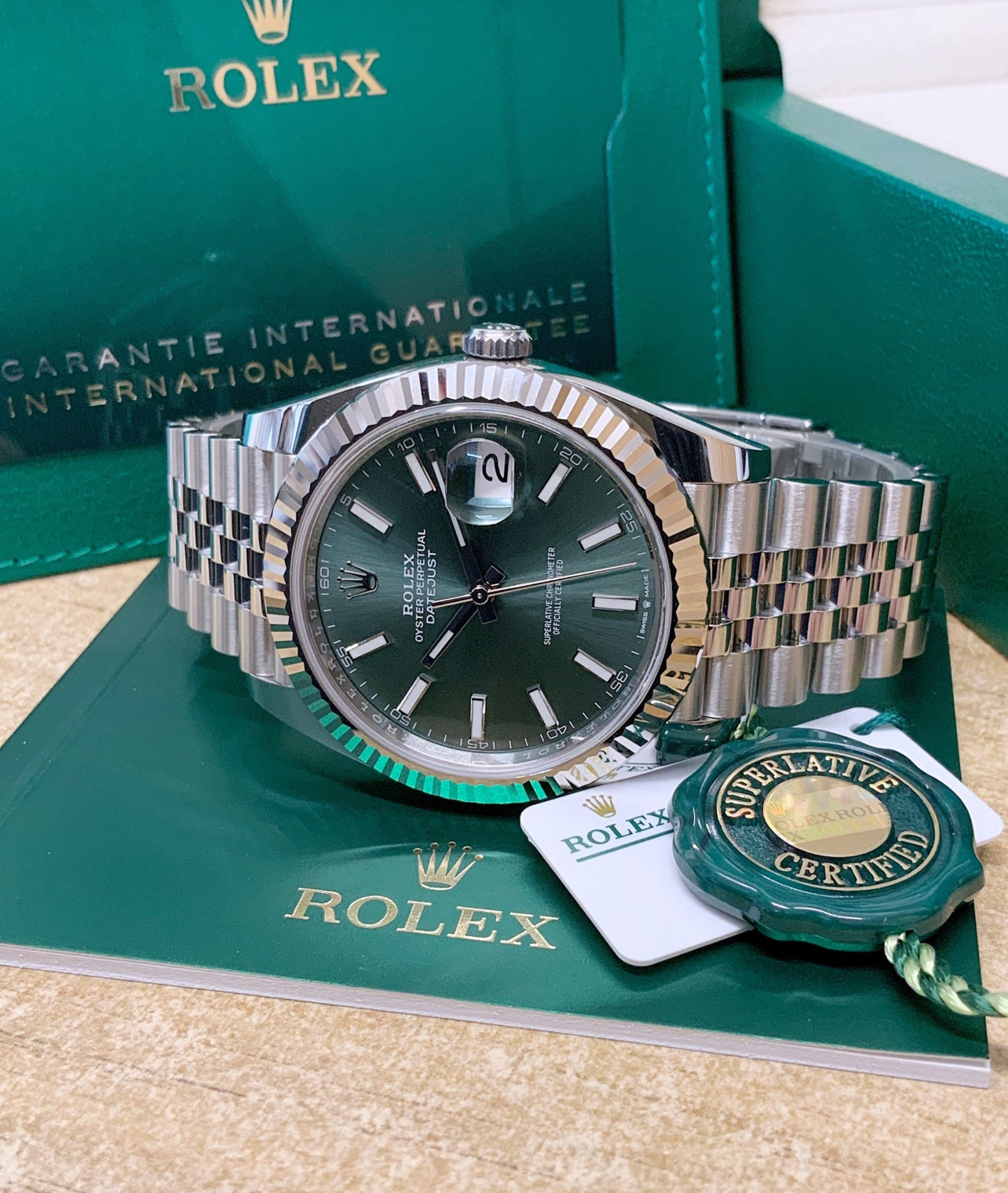 ROLEX DATEJUST JUBILÉE MINT GREEN