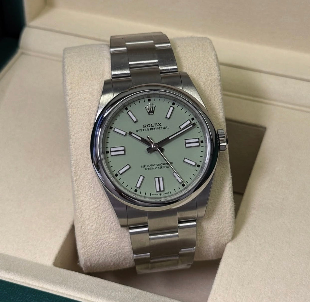 ROLEX OYSTER PERPETUAL PISTACCHIO