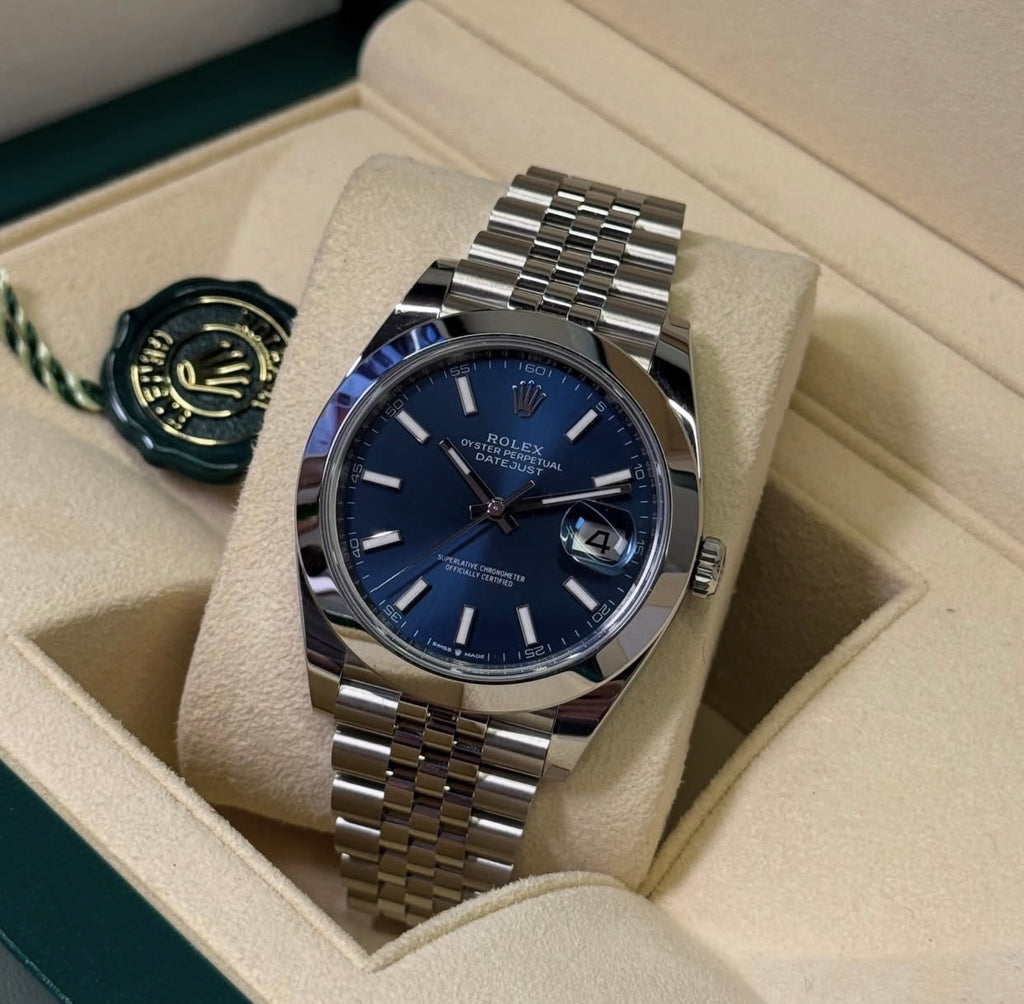 ROLEX DATEJUST JUBILEE OCEAN BLU LISCIO