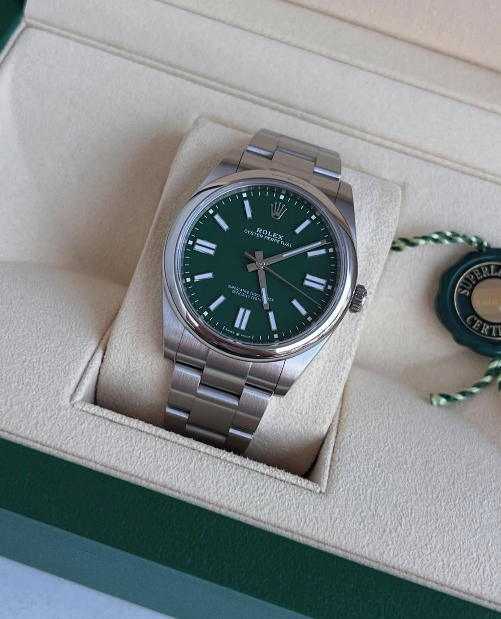 ROLEX OYSTER PERPETUAL GREEN