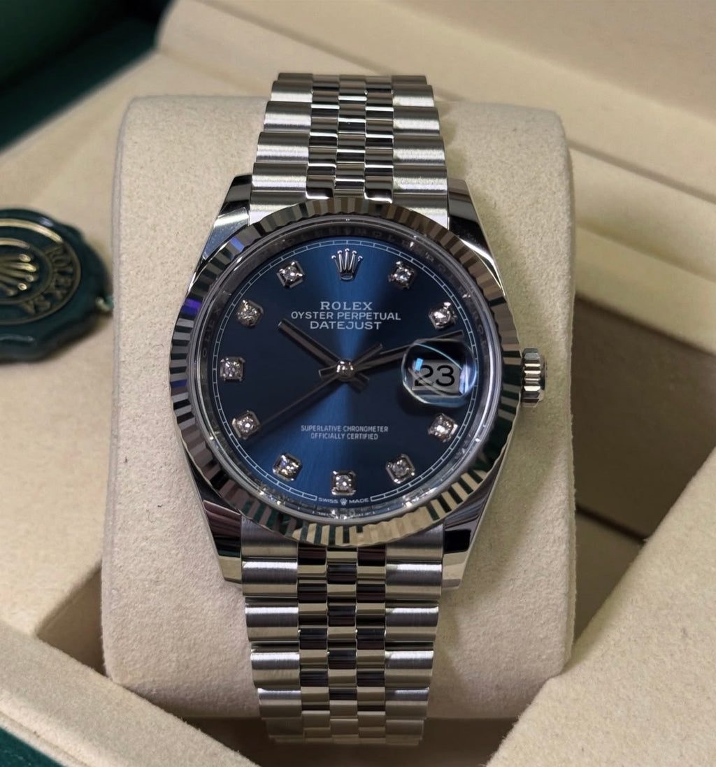 ROLEX DATEJUST JUBILEE OCEAN BLU DIAMOND