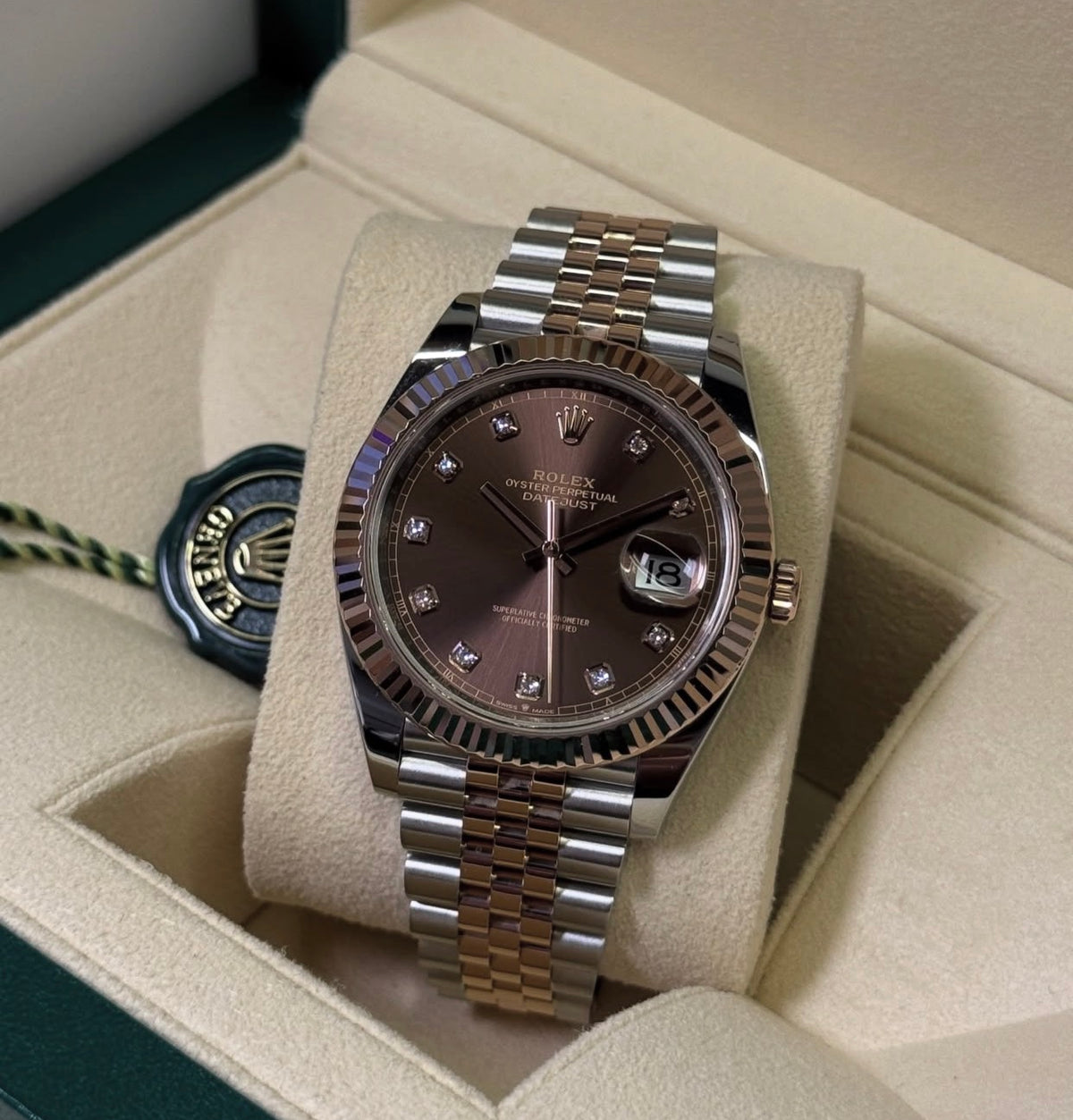 ROLEX DATEJUST JUBILÉE CHOCOLATE DIAMOND