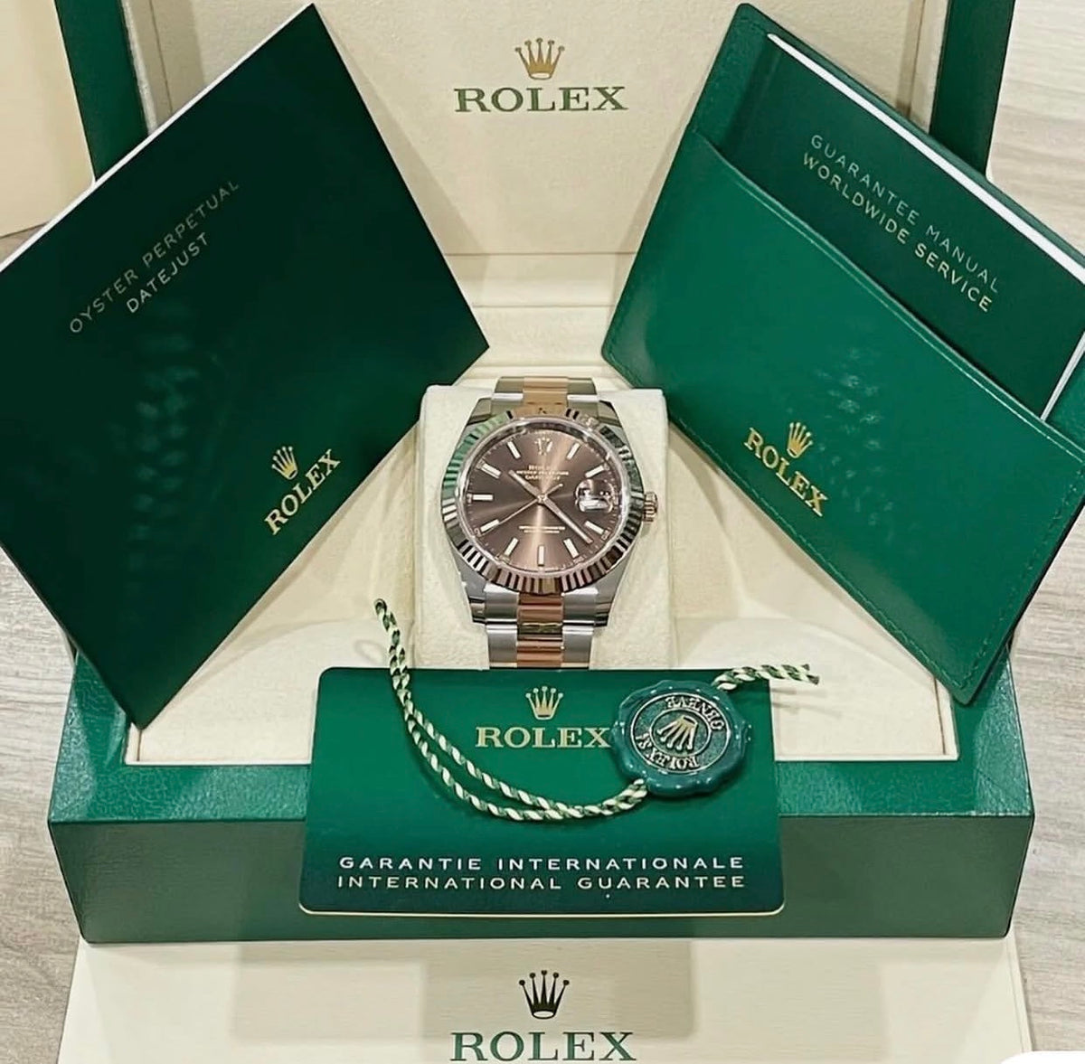 ROLEX DATEJUST OYSTER CHOCOLATE ROSE' GOLD
