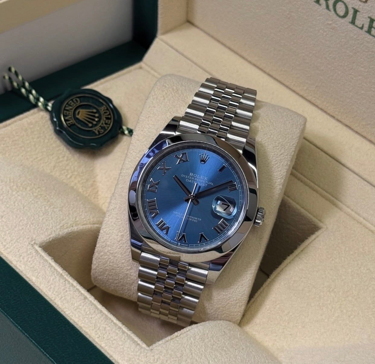 ROLEX DATEJUST JUBILEE OCEAN BLU ROMAN