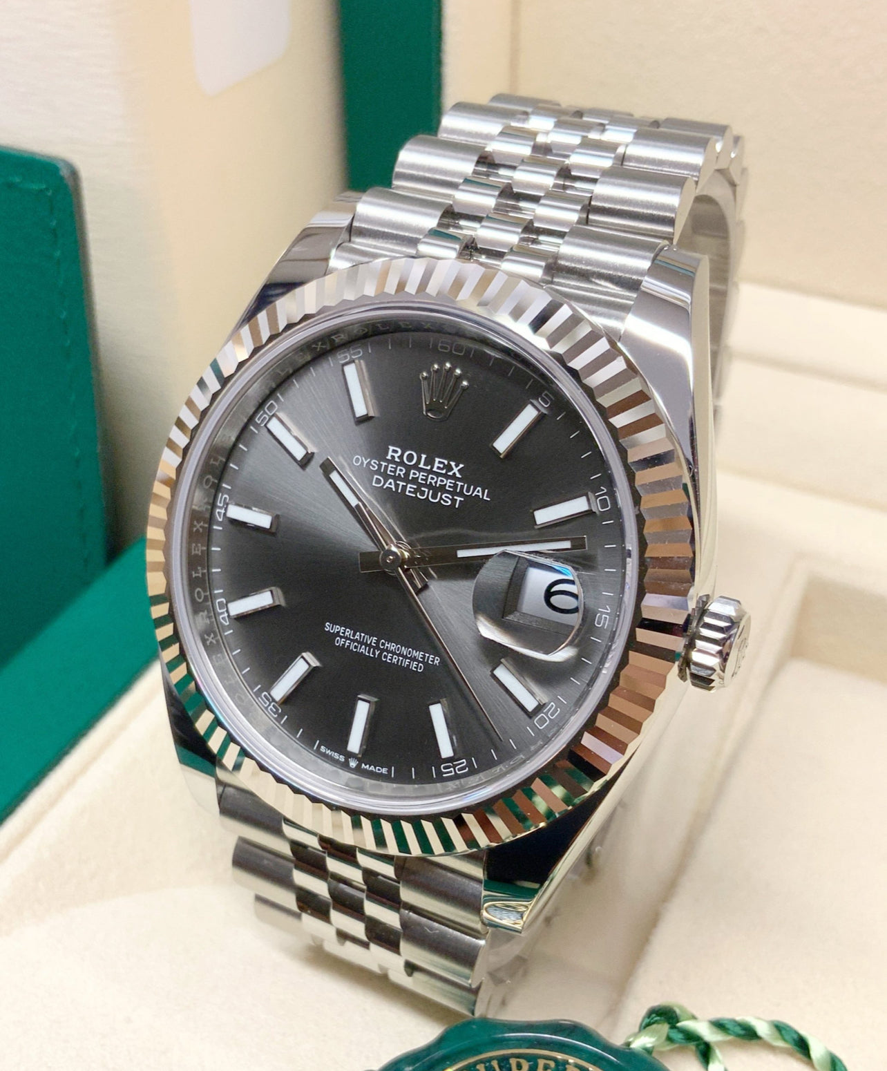 ROLEX DATEJUST JUBILEE GREY RHODIUM