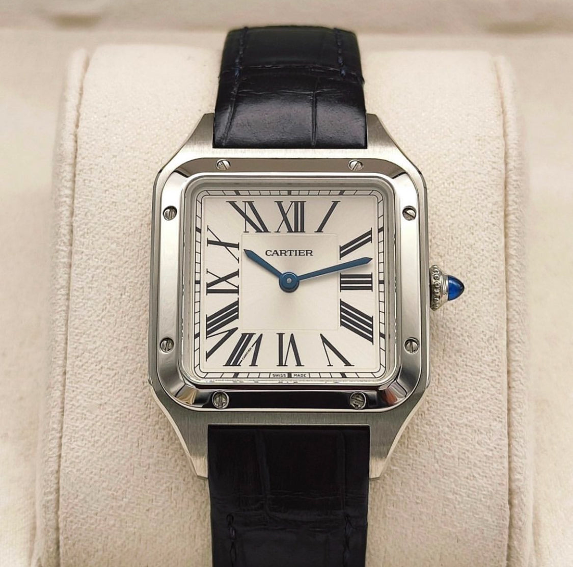 CARTIER SANTOS DUMONT BLACK IN PELLE