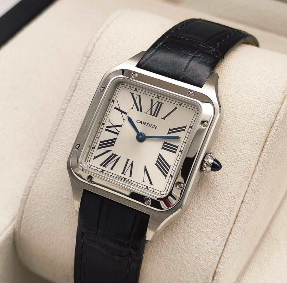 CARTIER SANTOS DUMONT BLACK IN PELLE